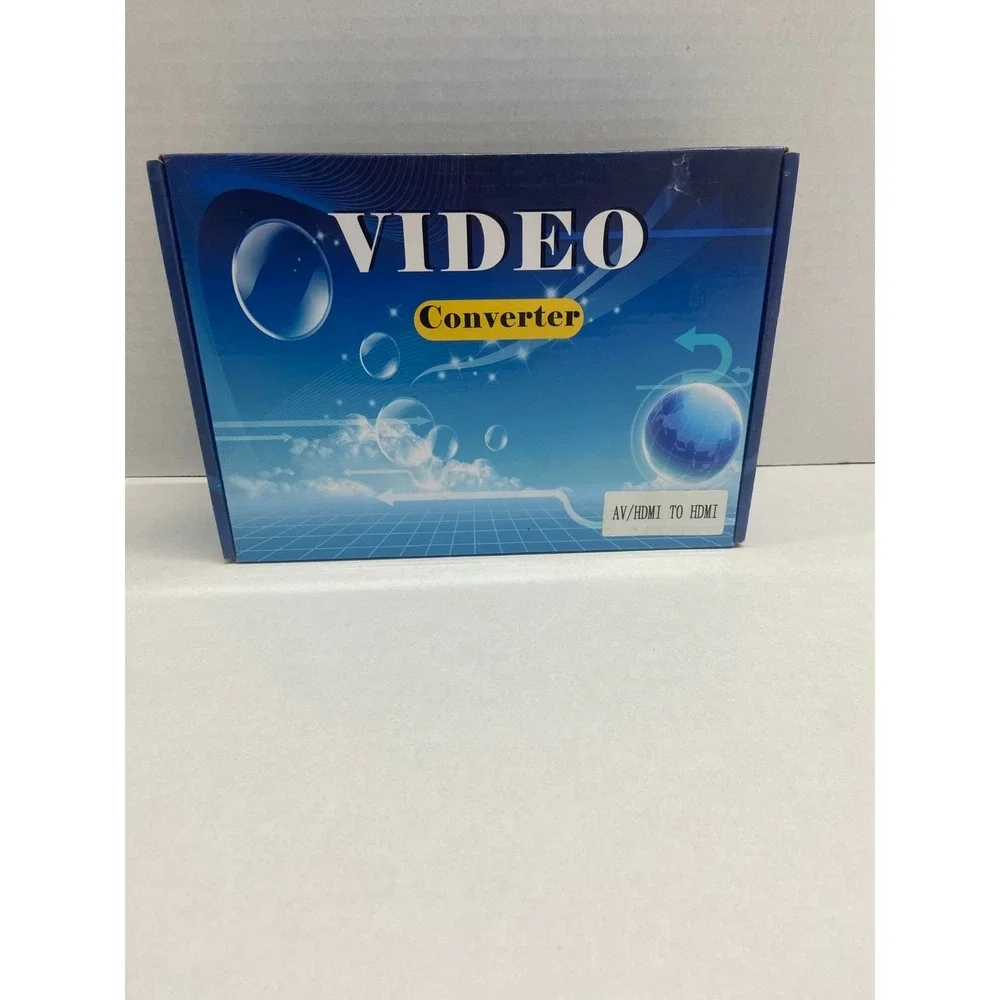 HD Video Converter CVBS/HDMI to HDMI 720P 1080P AV Adapter Box w/ Box